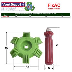 Peine con 10 aletas por pulgada, MXFIA-003, 3 piezas, 81 mm, 98 - Product Image 4