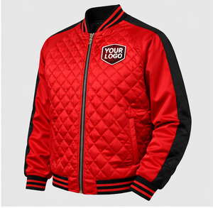 Veste universitaire matelassée sur mesure OEM pour hommes, vente en gros, veste bomber de baseball, veste d'hiver légère rembourrée avec broderie - Product Image 2