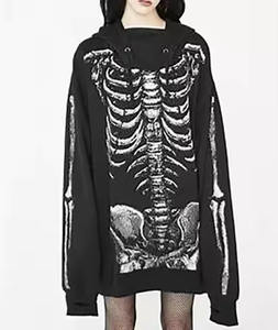 OEM <b>Hoodies</b> for Women`s Embroidered Pattern Hoodie <b>Gothic</b> Style Casual Hooded Sweatshirt Oversized <b>Hoodies</b> for Causal Wear - Product Image 3