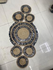 Nouveaux tapis ronds en jute de qualité standard, multicolores, différentes tailles, prix bas, design tendance, exportés du Bangladesh. - Product Image 4