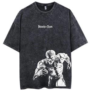 2025 Top Tendance Boxy Fit O-Neck T-Shirt pour Hommes Coton Sérigraphie Solide Surdimensionné Poids Lourd DIY Street Style Personnalisé Tricoté - Product Image 2