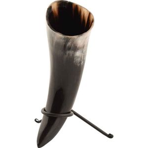 Natural Buffalo Antique Viking Horn Medieval Drinking Horn with <b>Stand</b> Handmade Horn Party and Restaurant for Christmas Party - Product Image 5