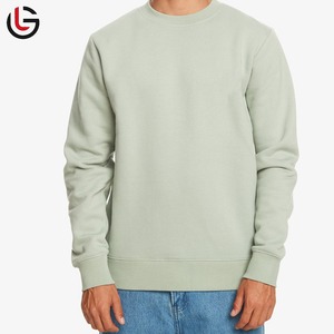 Nueva llegada 100% sudaderas de algodón servicio OEM alta calidad superior cuello redondo hombres sudaderas con capucha de color personalizado básico sudaderas - Product Image 1