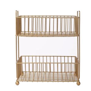 Gold Fruit Basket <b>Stand</b> Metal Fruit Basket Countertop Fruit Organizer <b>Vegetable</b> Storage Basket Elegant Home Organization - Product Image 2