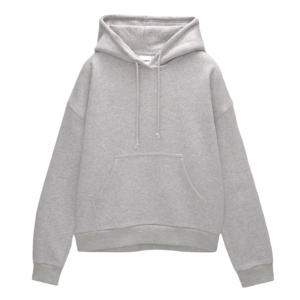 Sweat-shirt à capuche oversize, couleur unie, coton French Terry, décontracté, unisexe, coupe classique, pour l'automne - Product Image 1