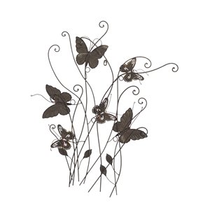 Diseño rústico de mariposas y plantas, paisaje personalizado, artesanías decorativas, nuevo aspecto excelente, marco de artes de pared de Metal, precio asequible - Product Image 6