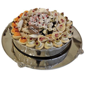 Wedding Decorative Metal Chocolate Bowl With Tray Nickle Plated ramadan Decorative <b>Tabletop</b> Metal; Chocolate Bowl With Tray - Product Image 4