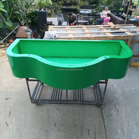 Bassin à poissons koï extérieur moderne sur mesure avec système de filtration écologique, design en verre transparent et construction en acier inoxydable pour jardin