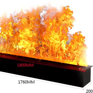 Nueva Estufa de Pellets de Acero Inoxidable, Chimenea Eléctrica Empotrada con Llama Táctil 3D y Panel Táctil - Product Image 1
