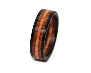 Bague en bois de palissandre et d'olivier Blackwood pour bagues en bois bricolage - Product Image 4