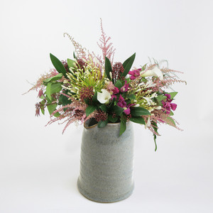 CPV4307GY - แจกันทรงสูงสีเทาสโตนนี่ - สูง 6.7 นิ้ว - Product Image 4