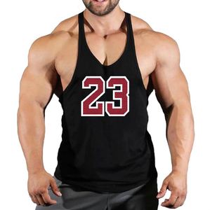 Vente en gros de haute qualité Fitness musculation maillot de corps de gymnastique débardeurs hommes Singlet hommes gilets en coton - Product Image 2