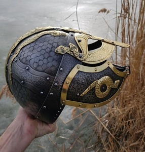 Casco Vikingo Normando de Acero Endurecido Medieval, Auténtico Casco Histórico de Guerrero, Casco Tradicional de Caballero Medieval Normando - Product Image 3
