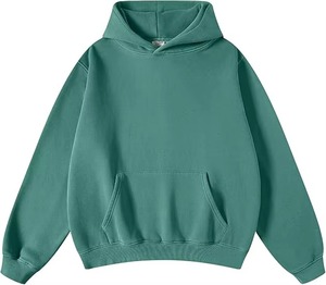 Sudaderas de lana Heavyweight 100% con logotipo personalizado para hombre, sudadera atlética con lavado ácido, sudaderas con capucha a juego de gran tamaño para parejas - Product Image 4