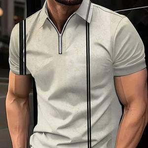 2025 verano nueva camiseta de calle para hombre de alta calidad Casual de manga corta Jersey 3D impreso para Polo - Product Image 3