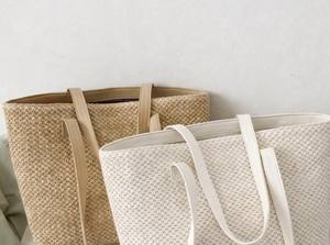 Woven <b>Straw</b> Tote Bag Minimalist Summer <b>Handbag</b>, Lightweight Beach & Everyday Shopper Purse - Product Image 3