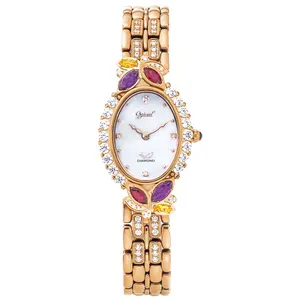 Ogival brand watch Camellia Memorial Jewelry Stainless steel Ladies watches High Quality SWISS Quartz Movement Women watch