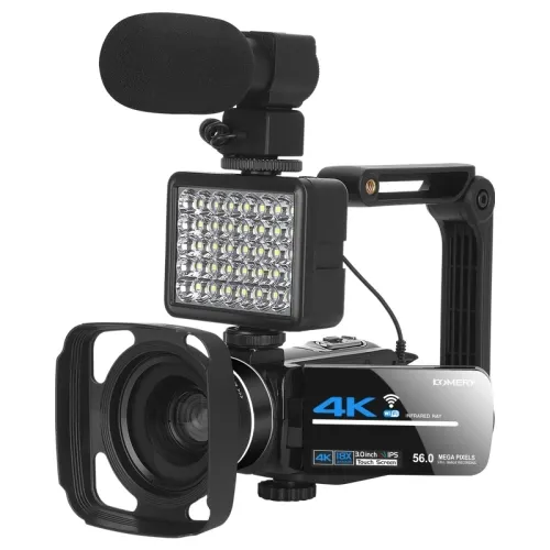 High Quality KOMERY AF2 5600PX 18X Zoom 4K Digital Video Camera with Stabilizers Kit