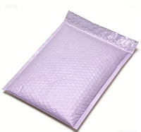 Enveloppe à bulles violette imperméable et antichoc avec fermeture auto-adhésive pour bijoux, cosmétiques, cadeaux, expédition transfrontalière e-commerce
