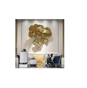 最も要求された製品卸売金属ゴールド壁アート装飾錬鉄デザイン金属クリエイティブ壁掛け高品質