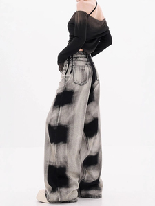 Fabricants de vêtements pour femmes Nouveaux jeans Pantalons larges à jambes évasées style tie-dye pour femmes - Product Image 4