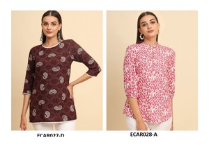 Moda algodón rayón Kurti para mujeres elegante indio diario suave cómodo sensación Premium asequible fábrica venta al por mayor exportación - Product Image 5