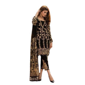 Ensemble pakistanais pour femmes de haute qualité, nouvelle mode, design patchwork brodé lourd, salwar kameez dupatta avec style punjabi - Product Image 6