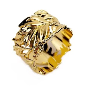 Metal Fancy Napkin Ring Gold Plated Handmade Fancy Tissue Holder Hot Sale Luxury Metal Napkin Ring - Product Image 4