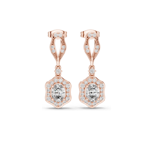 1.426 CT Lab <b>Diamond</b> <b>Earrings</b> for Women VVS-VS EF Clarity 18KT, 14KT, 10KT Gold & 925 Silver Rose, Yellow, White Gold & - Product Image 3