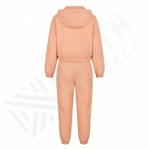 ชุดวอร์มวิ่งผู้หญิงแบบมีฮู้ด ผ้าฝ้ายพิมพ์ลาย ระบายอากาศ แห้งเร็ว สไตล์วินเทจ สองชิ้น สำหรับฤดูหนาว - Product Image 2