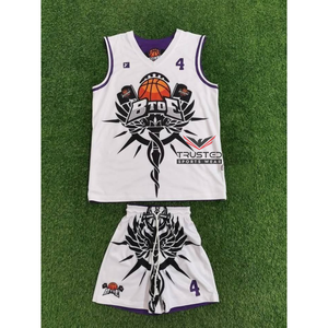 Ensemble de shorts de basket-ball avec impression par sublimation complète, taille plus, séchage rapide, respirant, qualité supérieure, uniforme d'équipe en vente - Product Image 2
