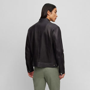 แจ็คเก็ตหนังแฟชั่นผู้ชาย ดีไซน์ล่าสุด ปี 2026 คุณภาพสูง หนังแกะ ปกพับได้ แขนยาว - Product Image 3