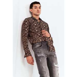 Chemise à boutons imprimé léopard pour homme - Product Image 3