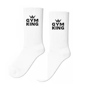 Gym <b>King</b> High Quality Crew Socks Breathable Anti-Bacterial Sweat-Resistant Colorful Patterned Prints Customizable 80% Cotton - Product Image 1