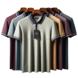 T-shirts polo de golf taille plus pour hommes OEM manches courtes polo de golf formel décontracté imprimé de logo personnalisé tricot léger origine Bangladesh - Product Image 3