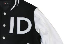 Blouson bombardier universitaire original de haute qualité avec logo personnalisé letterman de luxe pour hommes en cuir PU avec patchwork - Product Image 3