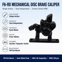 Frein à disque mécanique double à action simple F6-RD Plus avec plaquettes semi-métalliques pour vélo de route, vélo pliant, vélo de ville ODM