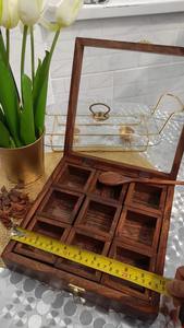 Le fournisseur indien propose des boîtes de rangement d'épices décoratives en bois, quantité en vrac, organisation de la cuisine, outils pour herbes et épices - Product Image 5