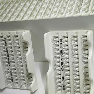 ELFA FLARE 10D Natural Flare <b>Cluster</b> Individual <b>Lashes</b> Handmade Knot-Free Synthetic Hair Transparent Plastic Fluffy 0.07/0.10mm - Product Image 1