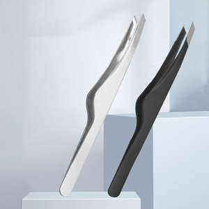 Pinzas para cejas de alta calidad pinzas aplicadoras al por mayor pinzas para pestañas de metal logotipo personalizado de alta calidad - Product Image 2