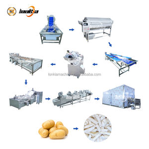 خط تقشير وتنظيف وتنظيف تقطيع البطاطس وغسيل وجذر وتبييض الخضار خط معالجة تجميد البطاطس - Product Image 5