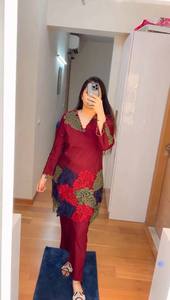Exclusif Heavy Fiyona Silk Designer Coord Set Broderie complexe Style traditionnel Ethnique Co-Ord pour Festive Party Wear - Product Image 3