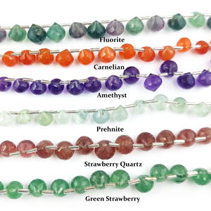 Pierre précieuse d'agate en mousse de qualité AAA, 7-10mm, forme de goutte, facette coupée, 8 pouces de Long, perles étoilées pour la fabrication de bijoux et de bracelets - Product Image 4