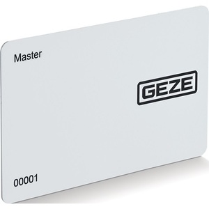 Carte transpondeur blanche maîtresse et carte de contrôle d'accès RFID en PVC GCER 300 pour porte-badges GEZE - Product Image 1