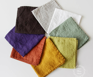 100% servilletas de tela de lino en óxido, servilletas de fiesta de boda de Navidad suavizadas hechas a mano para cocina servilletas de lino suave - Product Image 5
