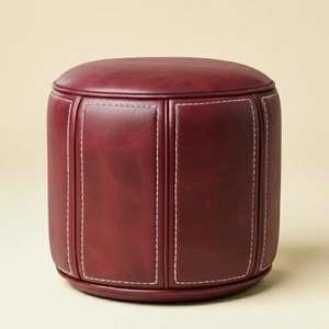 Moroccan <b>Leather</b> Pouf Handmade Ottoman <b>Footstool</b> Traditional Handcrafted Pouffe Home Decor Boho Ottoman Seat Living Roo - Product Image 1