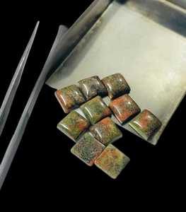 ¡20 piezas cabujón de jaspe de Unakite natural! Piedras preciosas sueltas octagonales pulidas para la fabricación de joyas (8x10mm-15x20mm) - Product Image 6