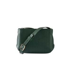 Sac à bandoulière vintage en cuir véritable vert olive rayé pour femme, grand sac à main souple à sangle unique, résistant à l'eau - Product Image 1