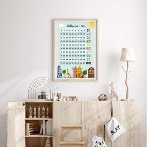 Children's Educational 1-100 <b>Poster</b> Mathematics <b>Poster</b> for Basic Numeracy Skills - Product Image 2