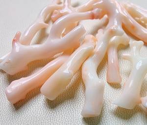 <b>Stick</b> Japanese Coral, 13 pieces, White Coral <b>Smooth</b> Polished <b>Stick</b> , White Coral Pink <b>Stick</b> Loose Gemstone - Product Image 5